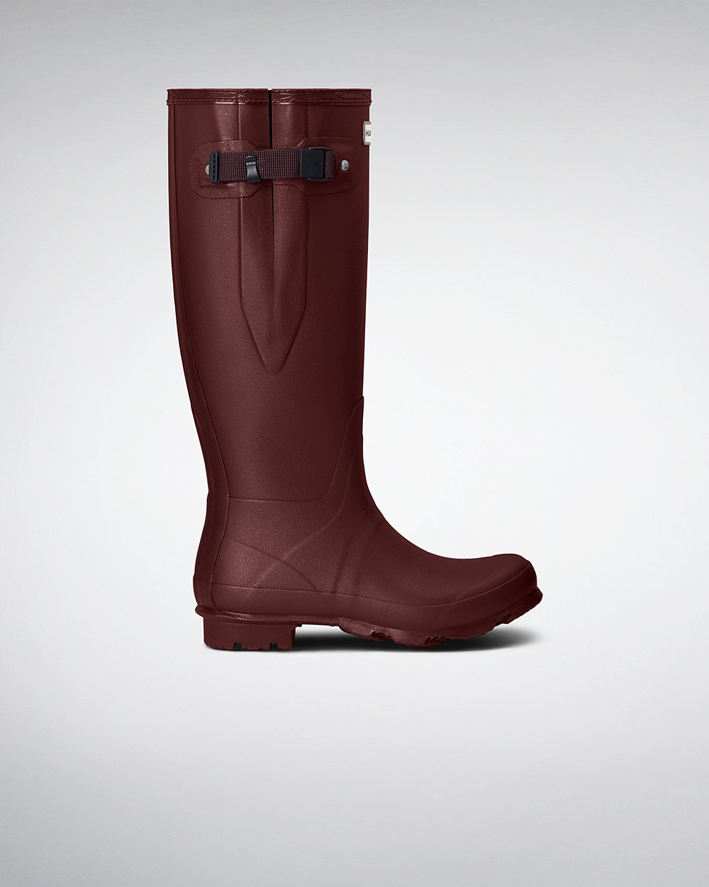 Women Hunter Norris Field Side Adjustable | Tall Rain Boots Purple Red | NZ-73295-MBNQ